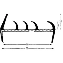 Ajtó tömítőprofil 80mm 5m szürke