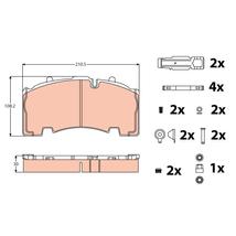 Tárcsafékbetét Mercedes DCA, TE, TZ; Saf B, S, SKRB, SKRS, SKRZ, Z; Jost DCA; Meritor TM; BPW SH