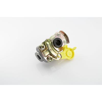 FEBI Pótkocsi levegő csatlakozó szelep nélküli sárga 22x1,5mm (kutyafej)