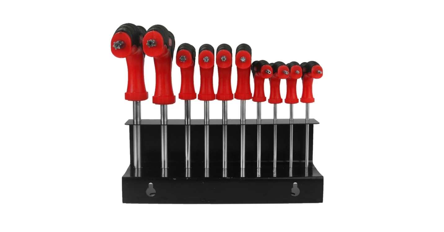 Torx kulcs készlet T-nyéllel T9-T50